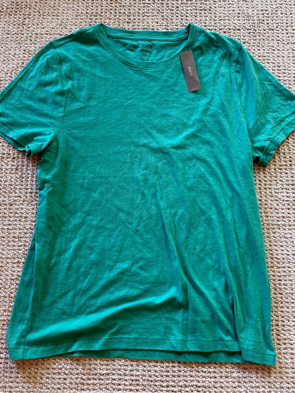 J. Crew Women's Teal Green Crewneck Short Sleeve Tee